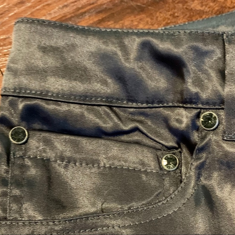 Modiva Grey Satin Silky Pants - Picture 5 of 7